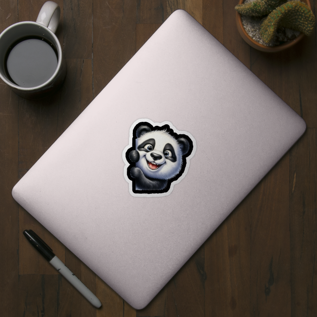 Cute Panda Playing Peek a Boo by 1AlmightySprout